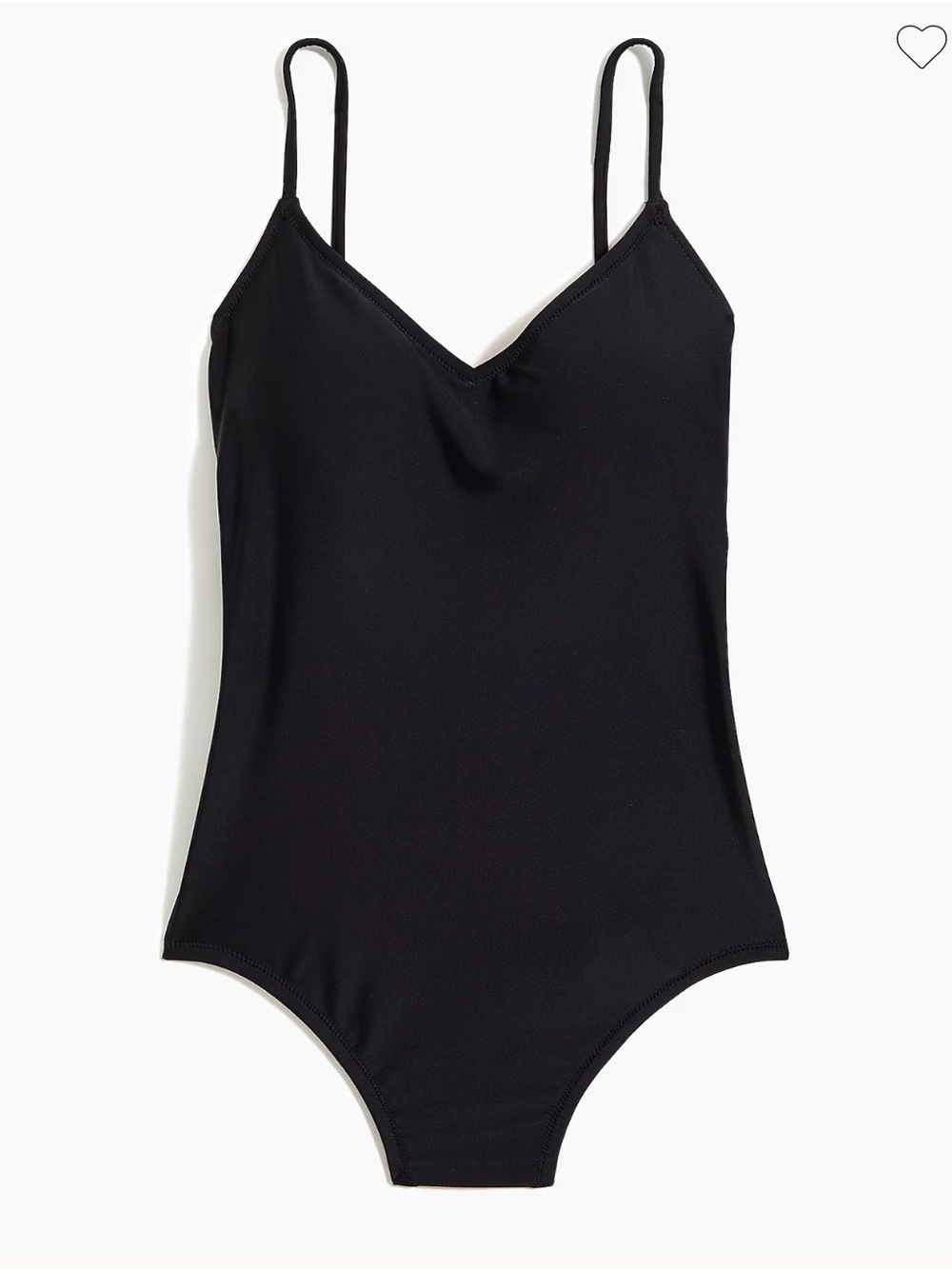 J Crew Black V-Neck Spaghetti Strap One Piece Swimsuit